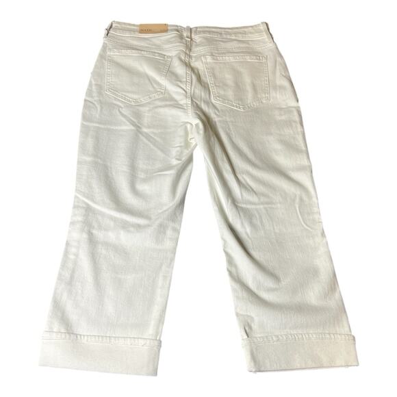 NWT NYDJ Marilyn Straight Optic White Sz 8 Feminine 90’s Hippie Stretch LiftTuck - Picture 2 of 10